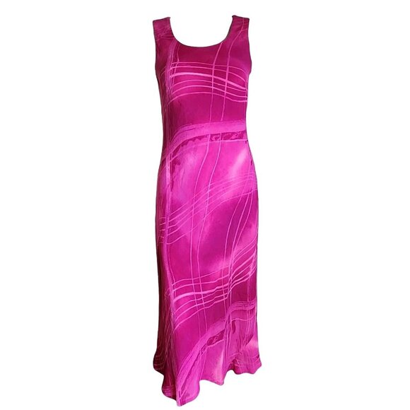 Rabbit Rabbit Rabbit Dress Womens Size 8P 8 Petite Solid All Pink Sleeveless - Picture 1 of 7